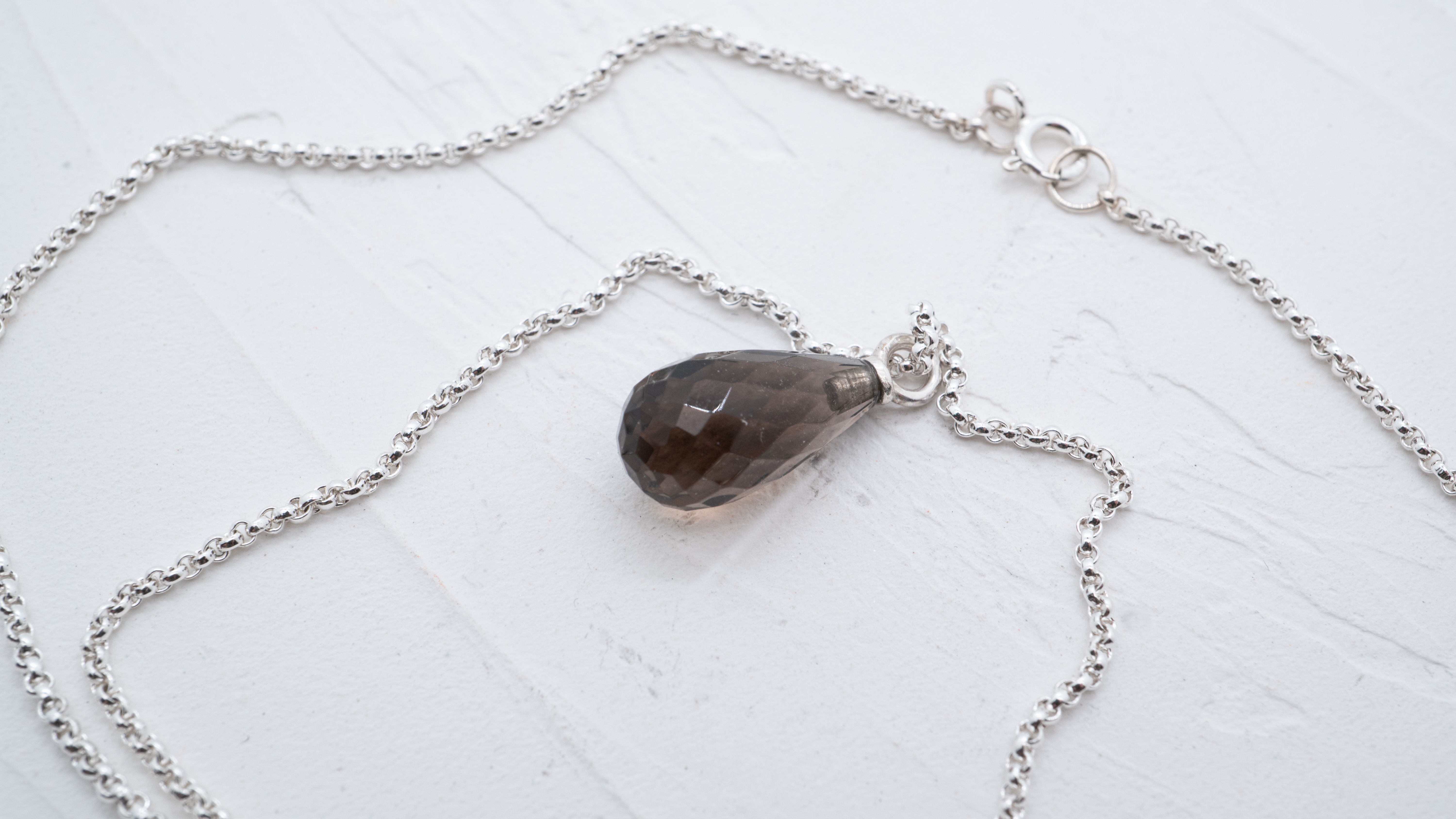 HALSKETTE RAUCHQUARZ