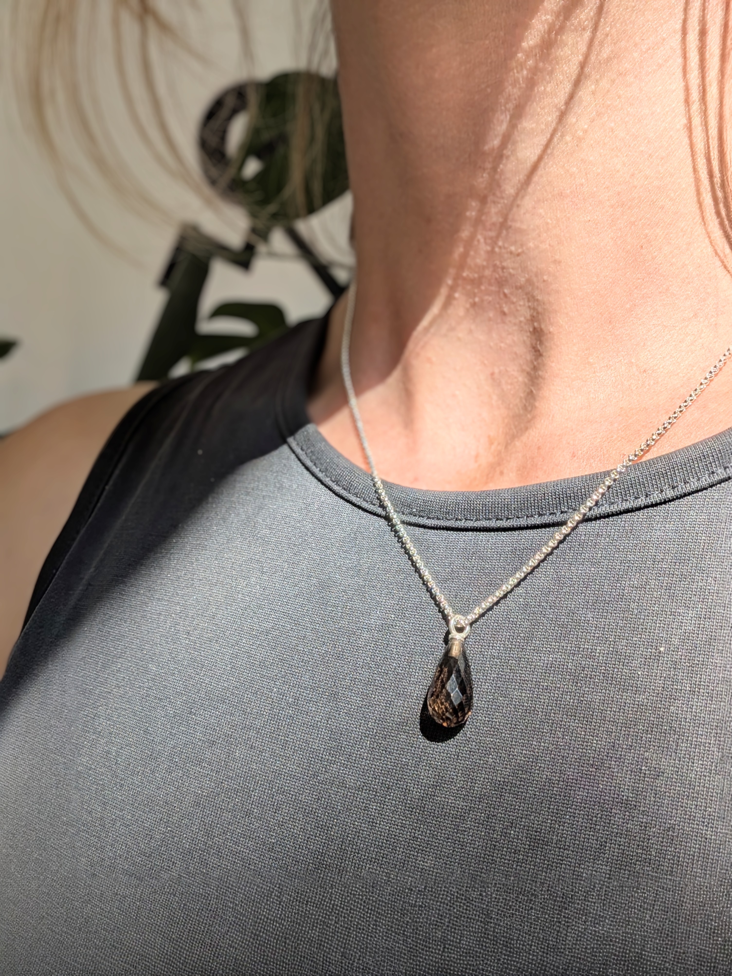 HALSKETTE RAUCHQUARZ