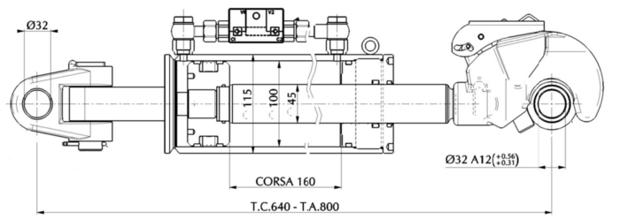 TERZO PUNTO 100X45X160 + KIT TUBI