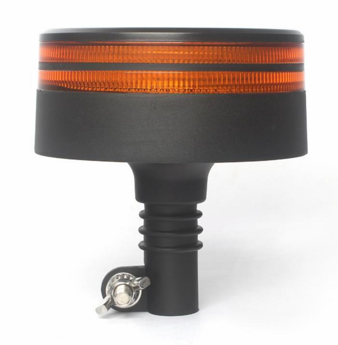 Lampeggiante LED 12-24V base ad asta flessibile, 25W, IP67, 50 LED, doppia riga luminosa
