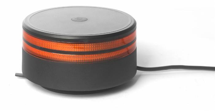 Lampeggiante LED 12-24V base magnetica, 25W, IP67, 50 LED, doppia riga luminosa