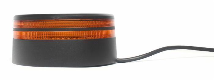 Lampeggiante LED 12-24V base piana, 25W, IP67, 50 LED, doppia riga luminosa