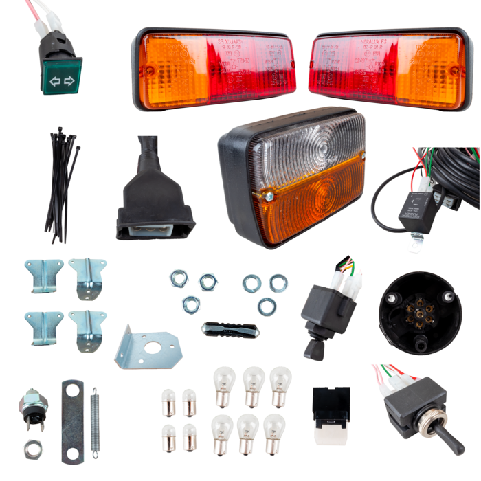 KIT LUCI POSTERIORI E ANTERIORI ALOGENE CAVO 4 M