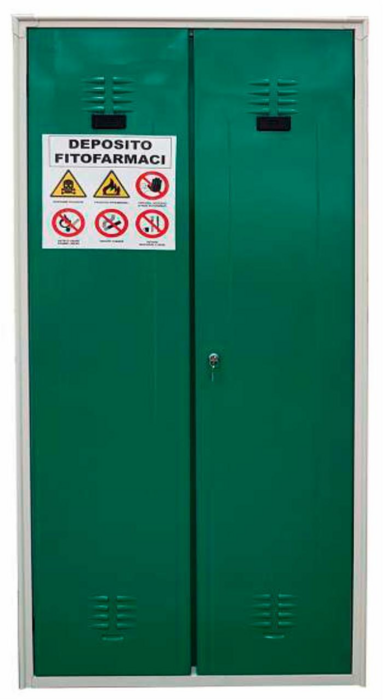 Armadio per fitosanitari a 2 ante 100x40x180 cm