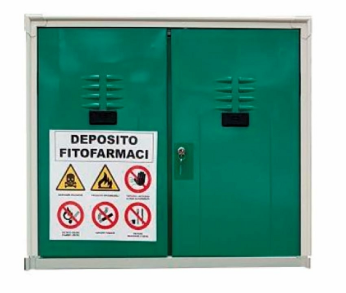 Armadio per fitosanitari a 2 ante 80x40x100 cm