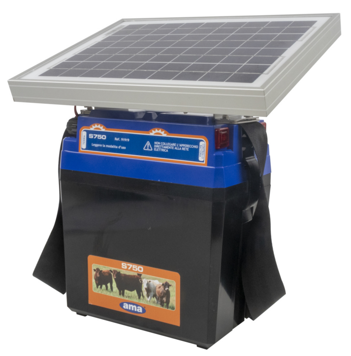 ELETTRIFICATORE A BATTERIA CON ALIMENTAZIONE A PANNELLO SOLARE 12V 12AH PANNELLO 10W - 91919  