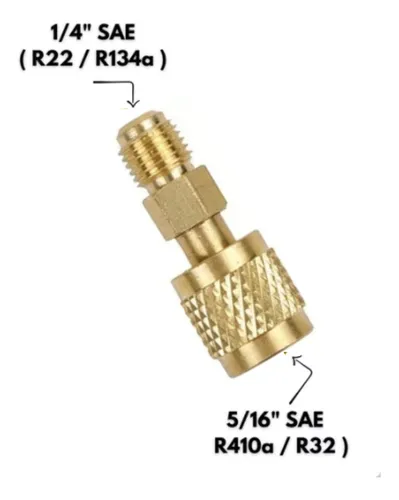 Adaptador para Mangueira de Manifold R22-1/4 para R410/R32-5/16
