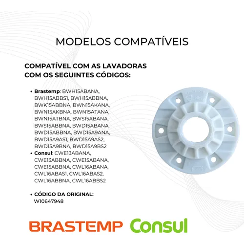 Suporte Cesto Brastemp 15kg W10647948 Original