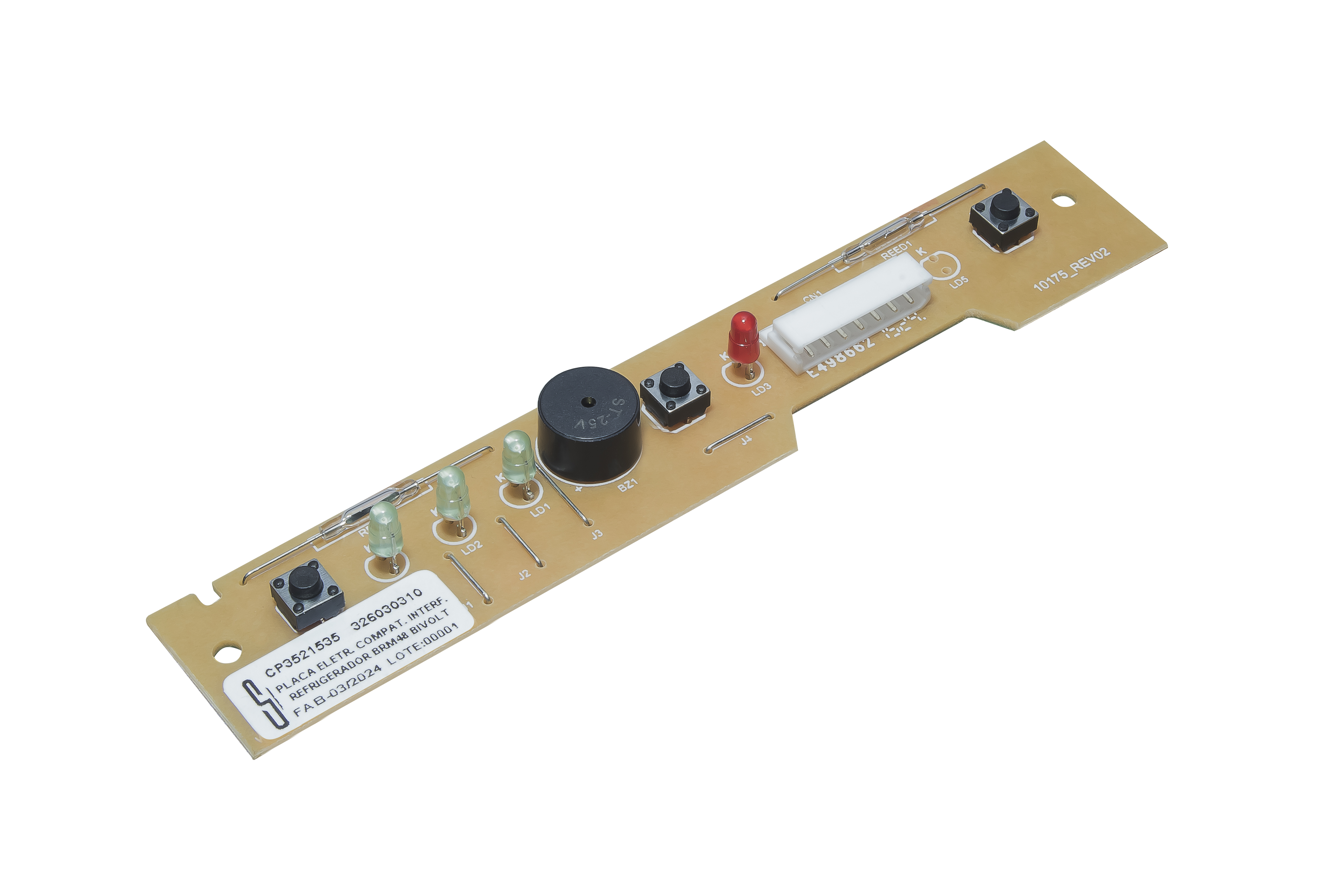 Placa Interface Geladeira Brastemp/Consul BRM48/BRM40D/BRM40EB/BRM40ES/BRM44D/BRM44EB/BRM44ER/BRM47AB bivolt Similar