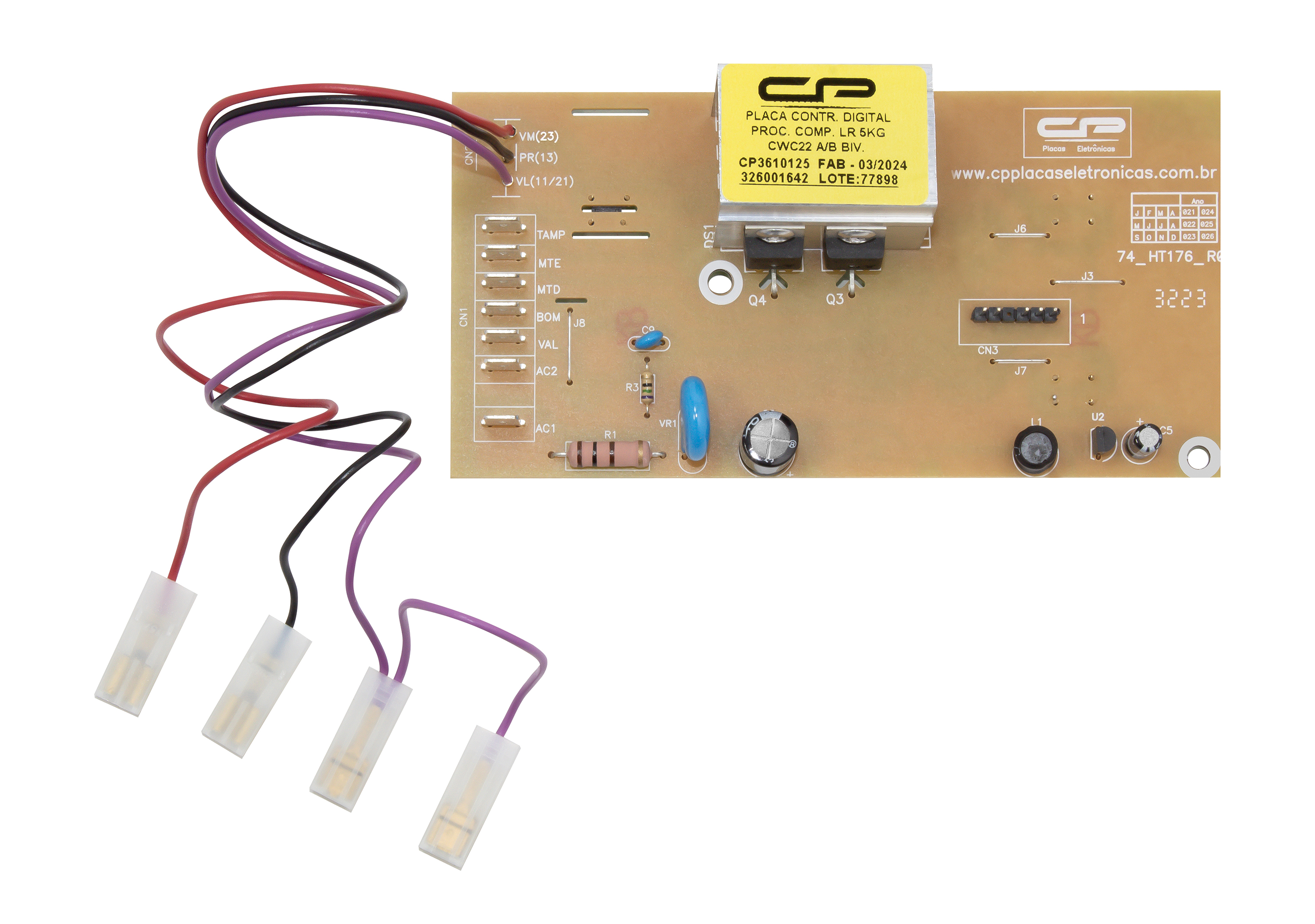 Placa Eletrônica Lavadora Brastemp/Consul 5KG CWC22 A/B bivolt Similar