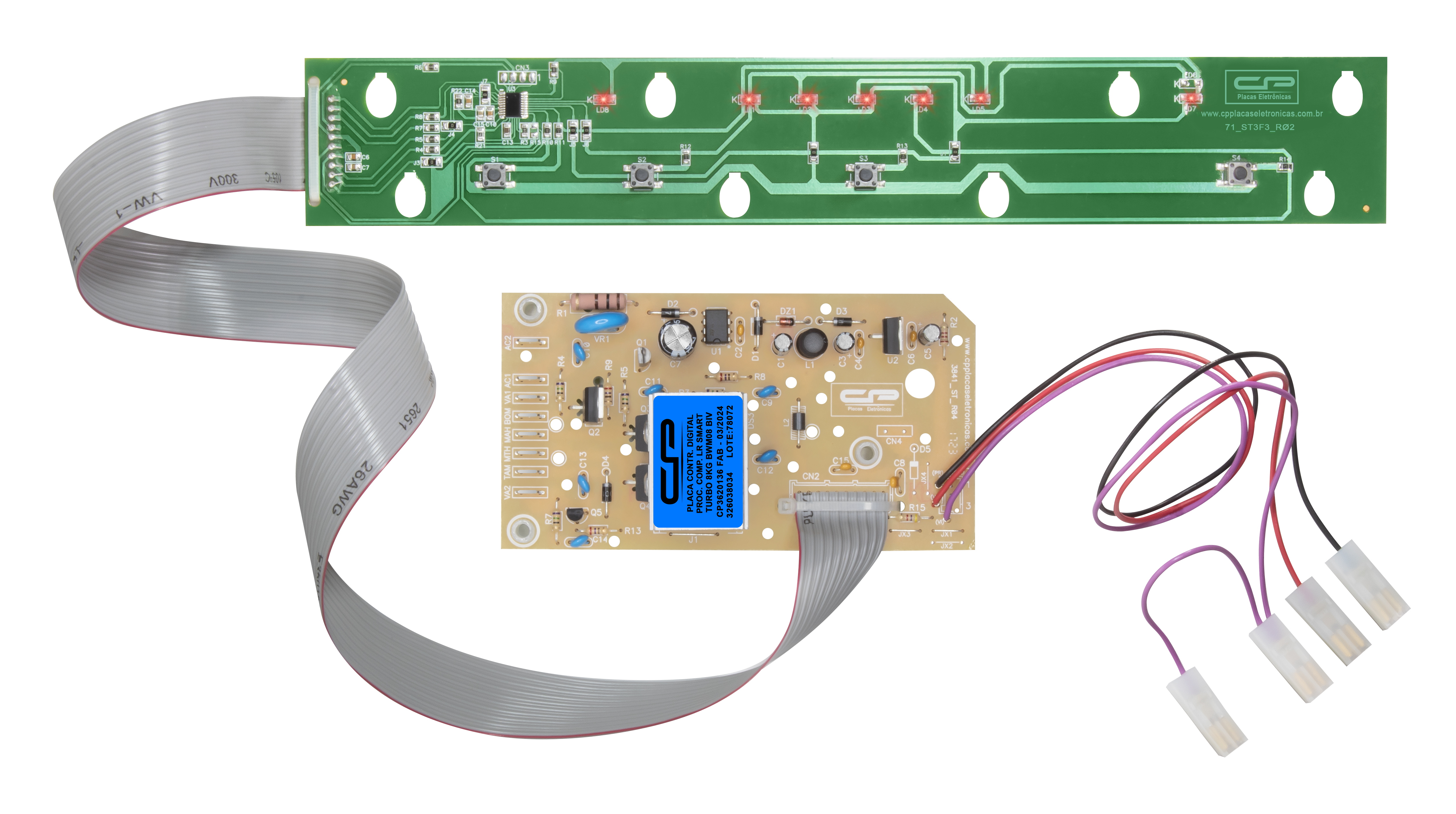 Placa Eletrônica c/ Interface Lavadora Brastemp SMART TURBO 8KG BWM08 bivolt Similar