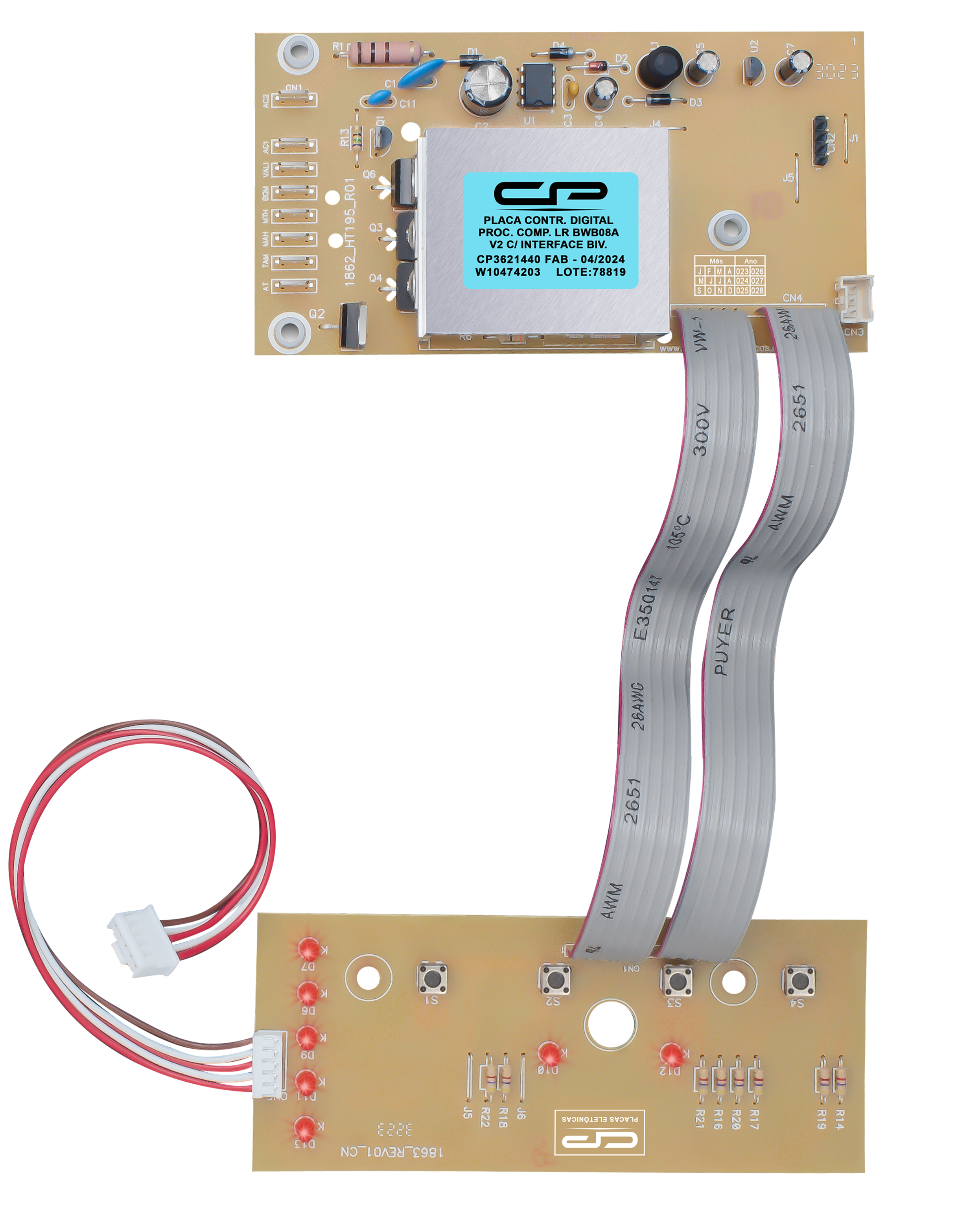Placa Eletrônica c/ Interface Brastemp BWB08A V2 bivolt Similar