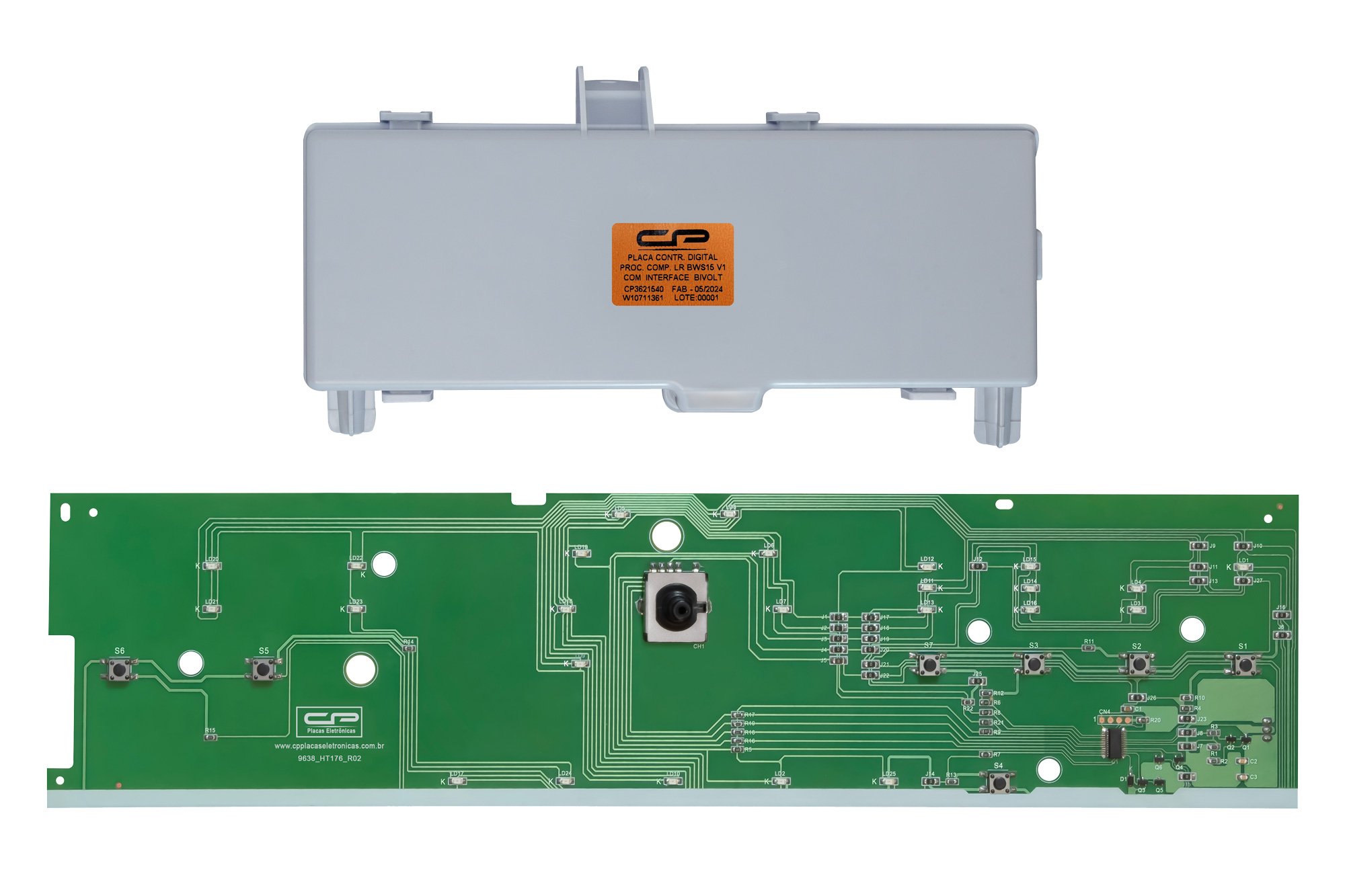 Placa Eletrônica c/ Interface Lavadora Brastemp BWS15 bivolt Similar