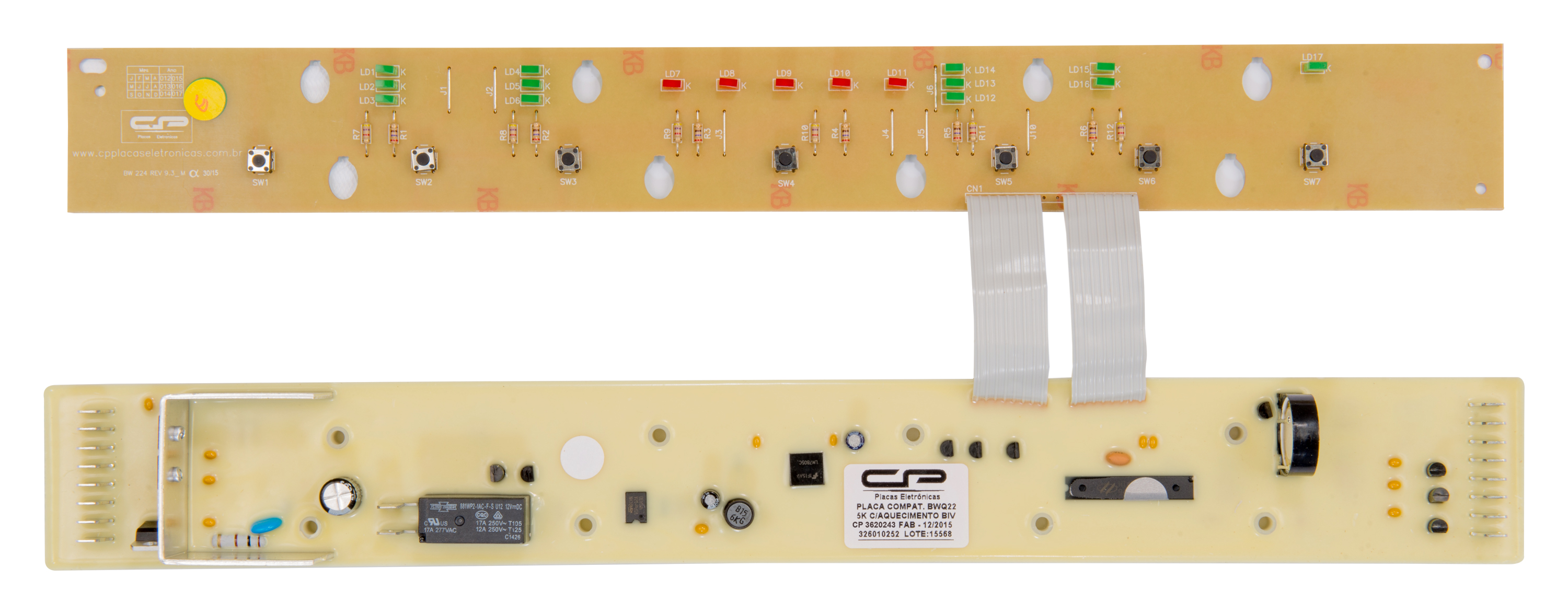 Placa Eletrônica c/ Interface Lavadora Brastemp BWQ22 5K bivolt Similar