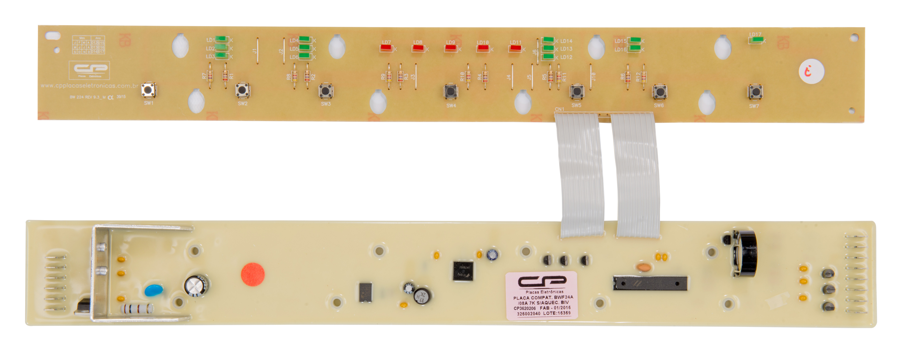 Placa Eletrônica c/ Interface Lavadora Brastemp BWF24A/08A 7K sem aquecimento bivolt Similar