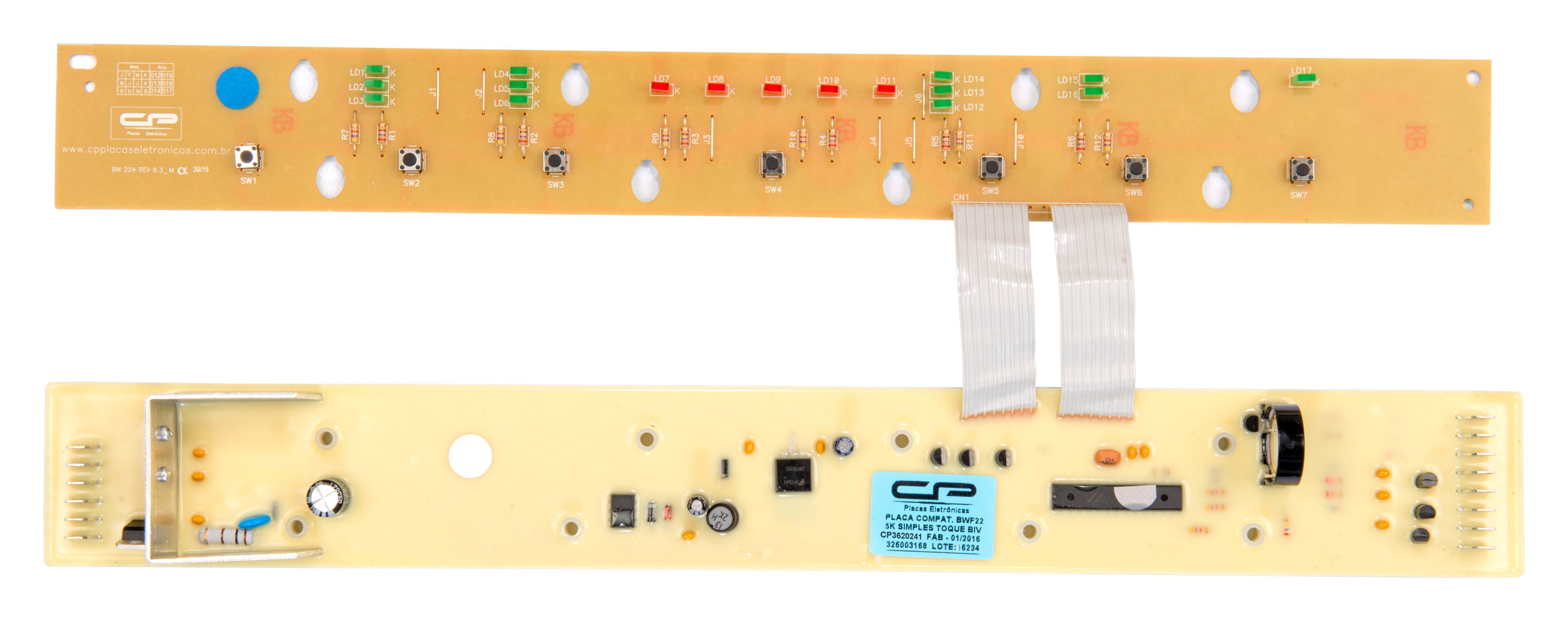 Placa Eletrônica c/ Interface Lavadora Brastemp BWF22 5K bivolt Similar