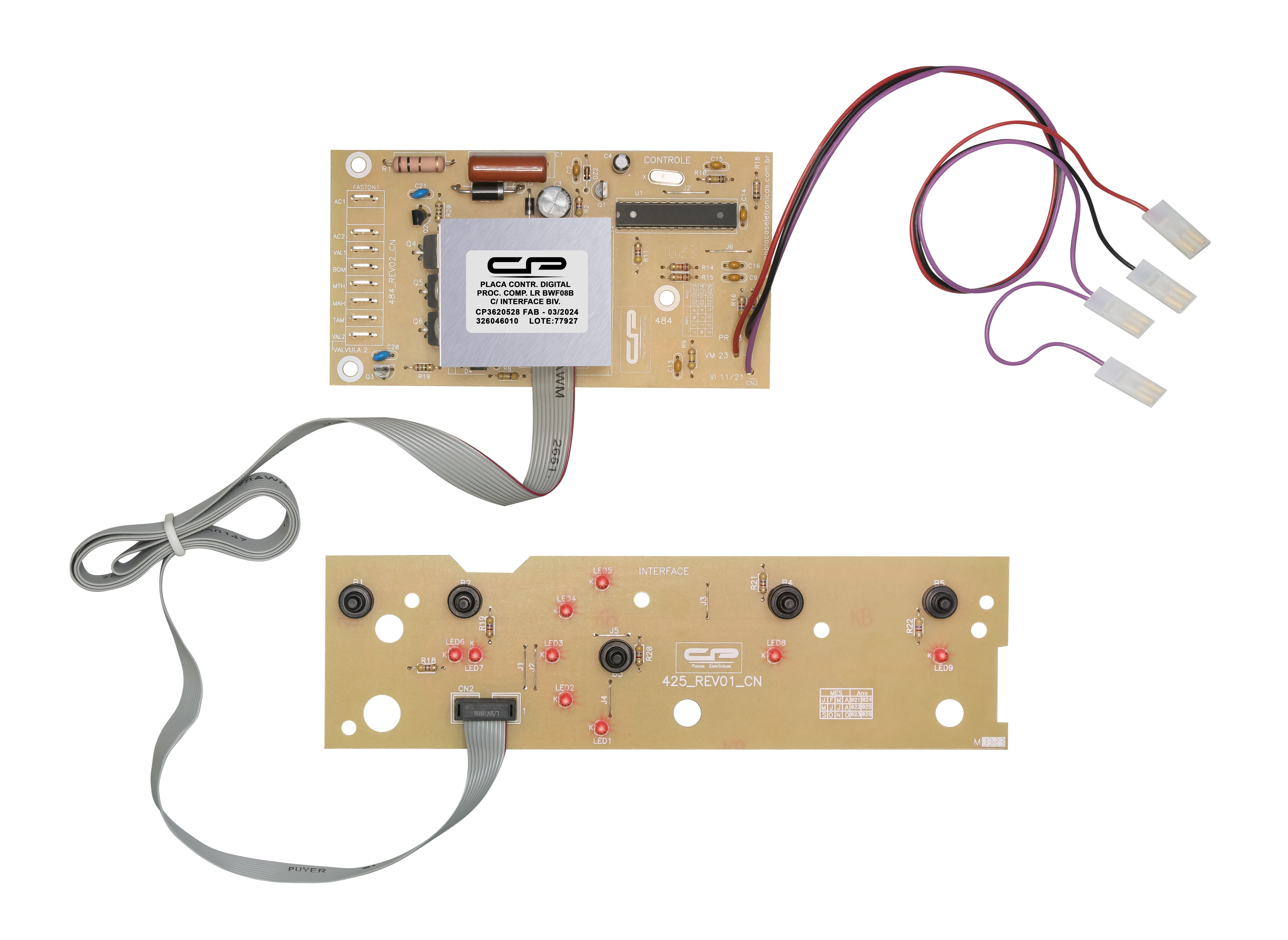 Placa Eletrônica c/ Interface Lavadora Brastemp BWF08B bivolt Similar