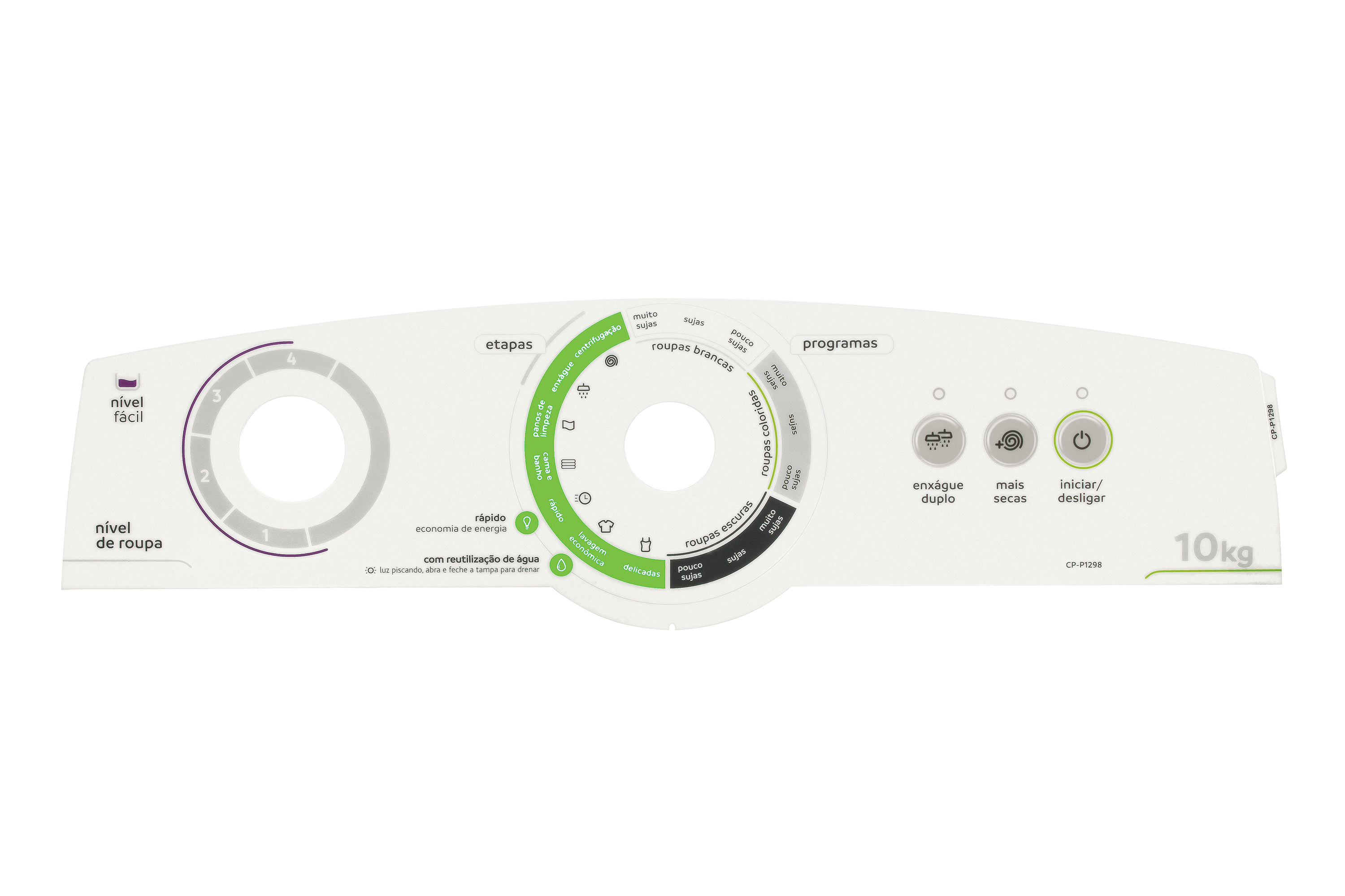 Painel Decorativo Lavadora Consul CWE10AB
