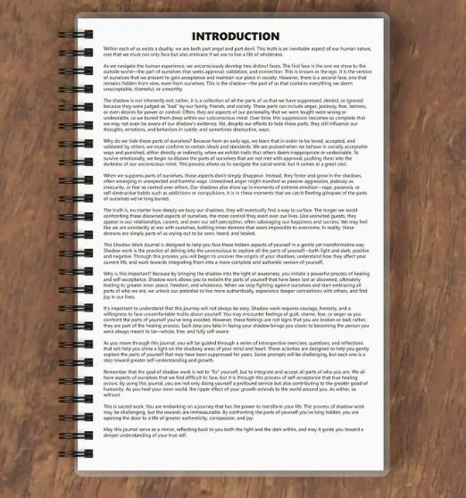 Inner Healing Shadow Work Journal: A Spiritual Guide to Self-Love and Transformation | Black Cover with Ornate Frame Design