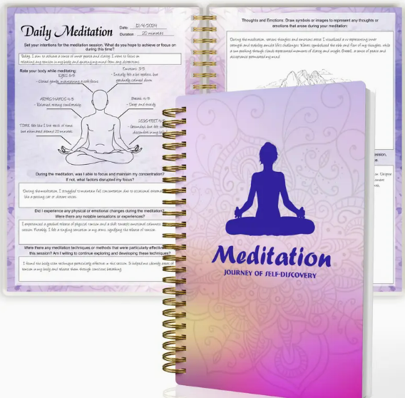 Daily Meditation Journal | Meditation Journal for Spiritual Self-Discovery & Daily Reflection for Beginners