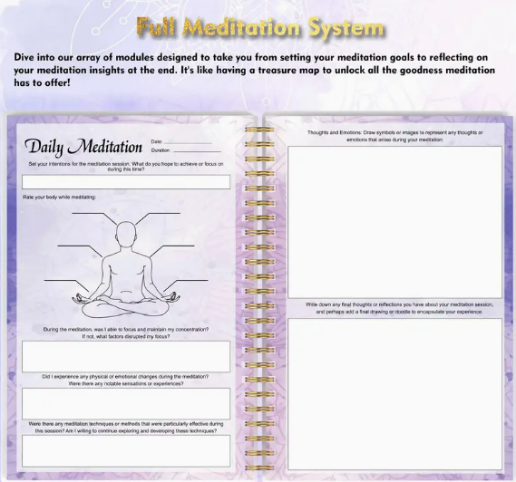 Daily Meditation Journal | Meditation Journal for Spiritual Self-Discovery & Daily Reflection for Beginners
