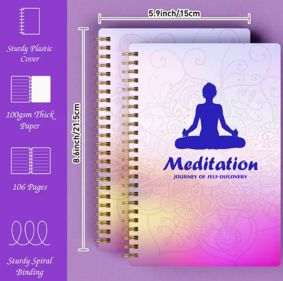 Daily Meditation Journal | Meditation Journal for Spiritual Self-Discovery & Daily Reflection for Beginners