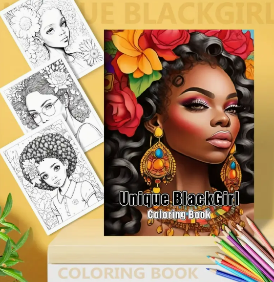 Melanin Magic: An African American Coloring Book for Relaxation and Empowerment for Adults and Teens