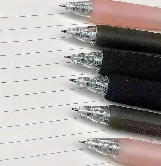 6 Pack Retractable Gel Ink Pens | Fine Point 0.5mm Black Ink, Butterfly & Rose Flower Design pens, Cute Writing Pens for School, Office, & Home, Ideal Gift for Teens & Adults