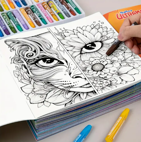 Tears and Flowers Theme Adult Coloring Book | Perfect Gift for Holidays, Birthdays, Mother's Day, Easter, Winter & New Year