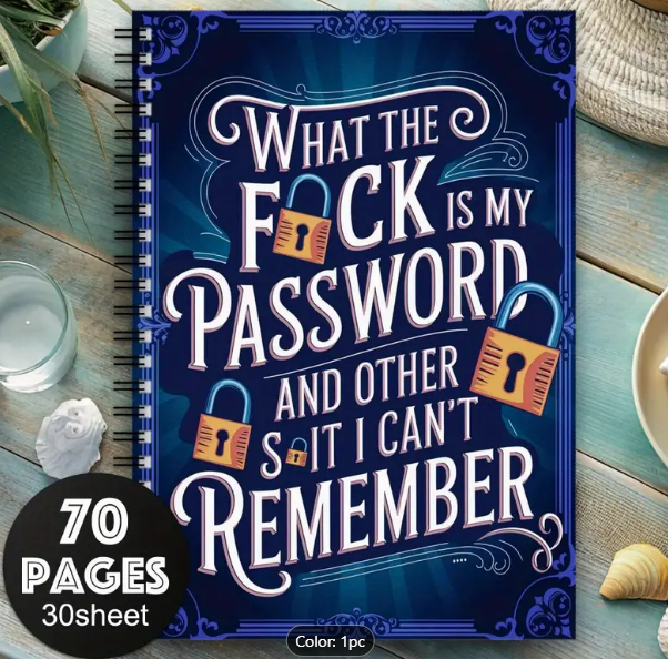 Website Password Organizer – Login Logbook for Usernames & Passwords