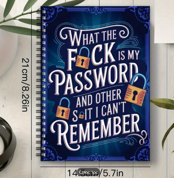 Website Password Organizer – Login Logbook for Usernames & Passwords