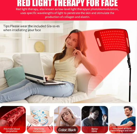 Red Light Therapy Lamp – Infrared LED Light for Relaxation, Skin Care & Recovery
