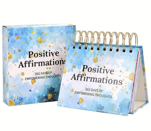 Motivational Desk Calendar 2025 | Daily Positive Affirmations | Self-Care Gift for Women & Teens | Inspirational Quotes | Office Decor