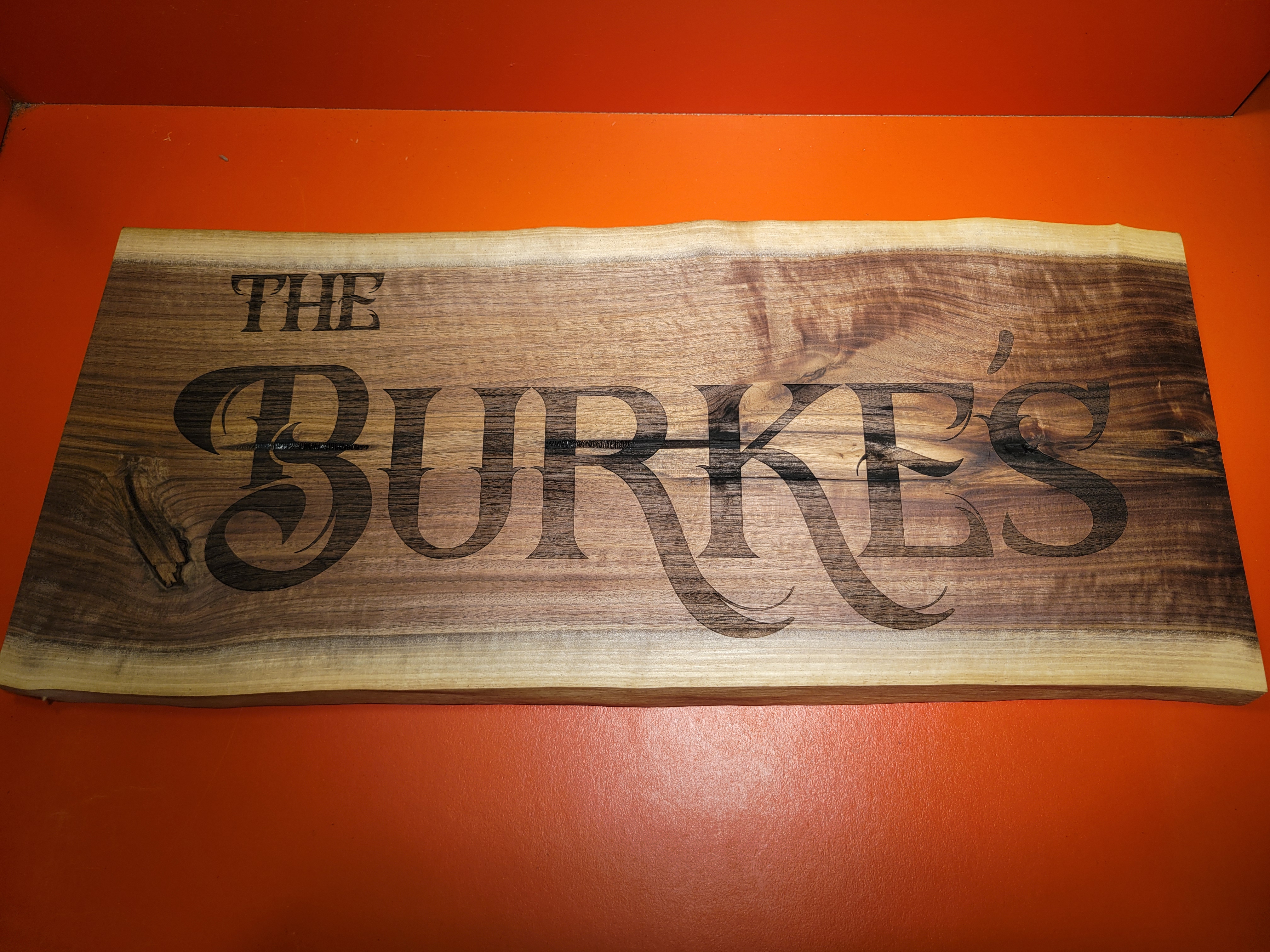 Personalized Black Walnut Sign – Custom Engraved Décor