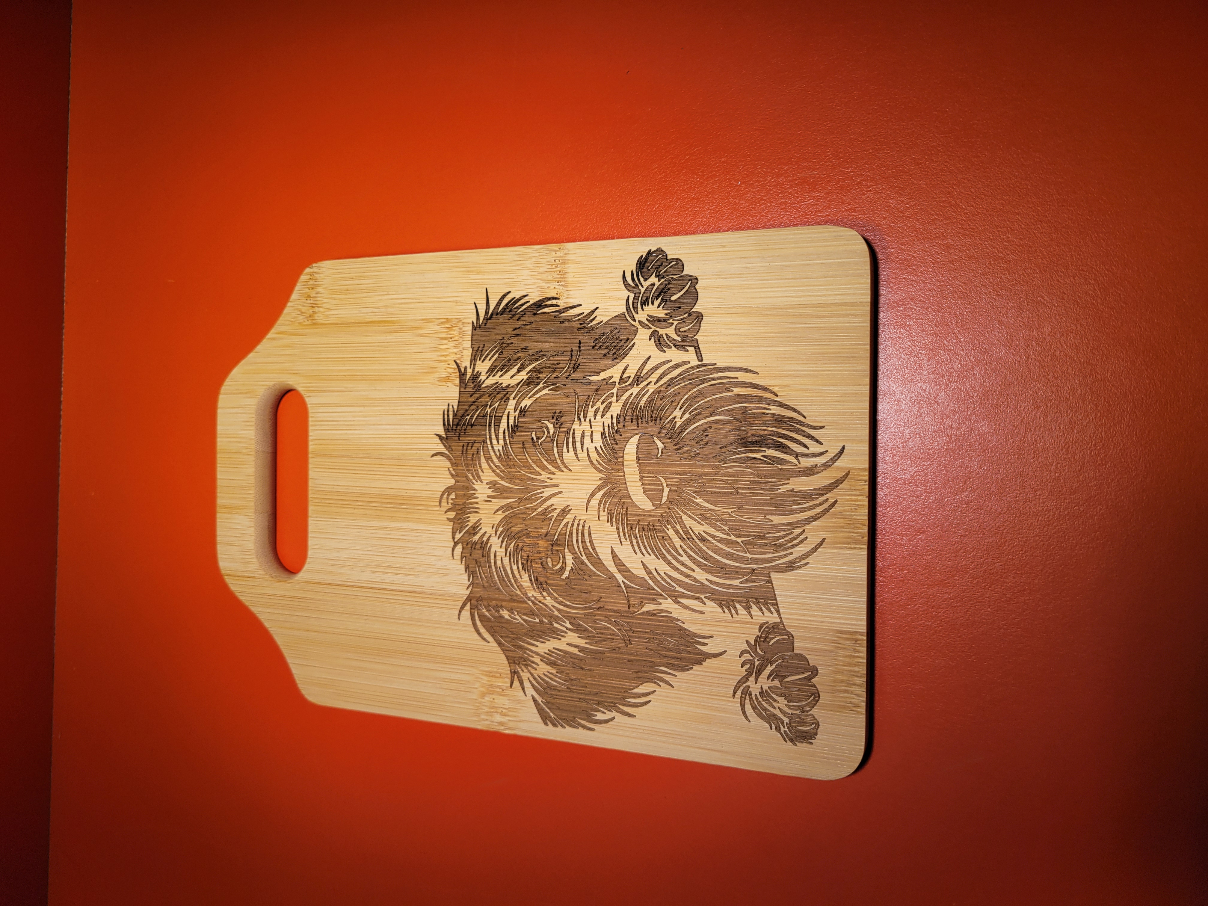 Personalized Bamboo Cutting Board with Handle