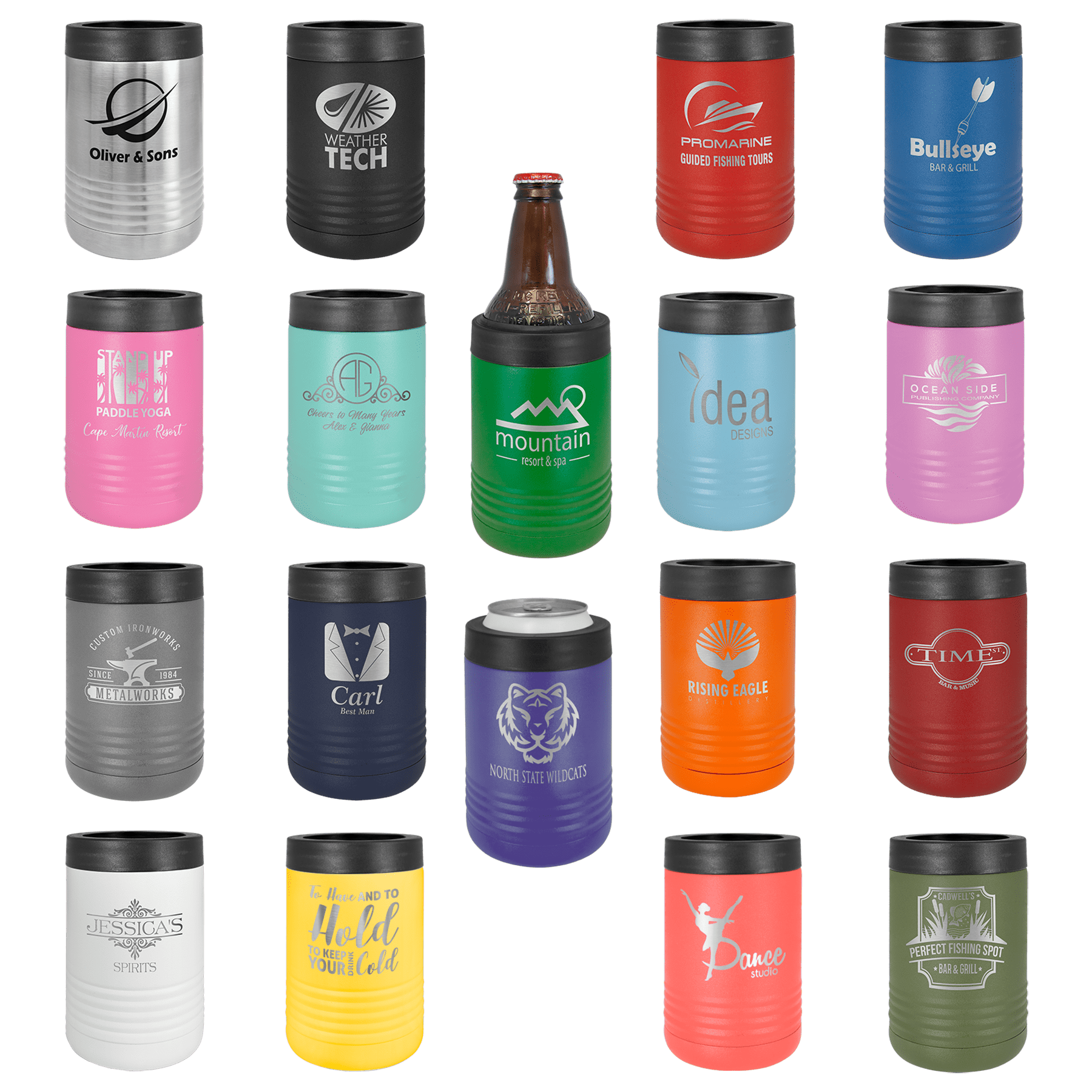 Personalized Polar Camel® Stainless Steel Vacuum Insulated Beverage Holder – Available in 18 Colors & 2 Styles