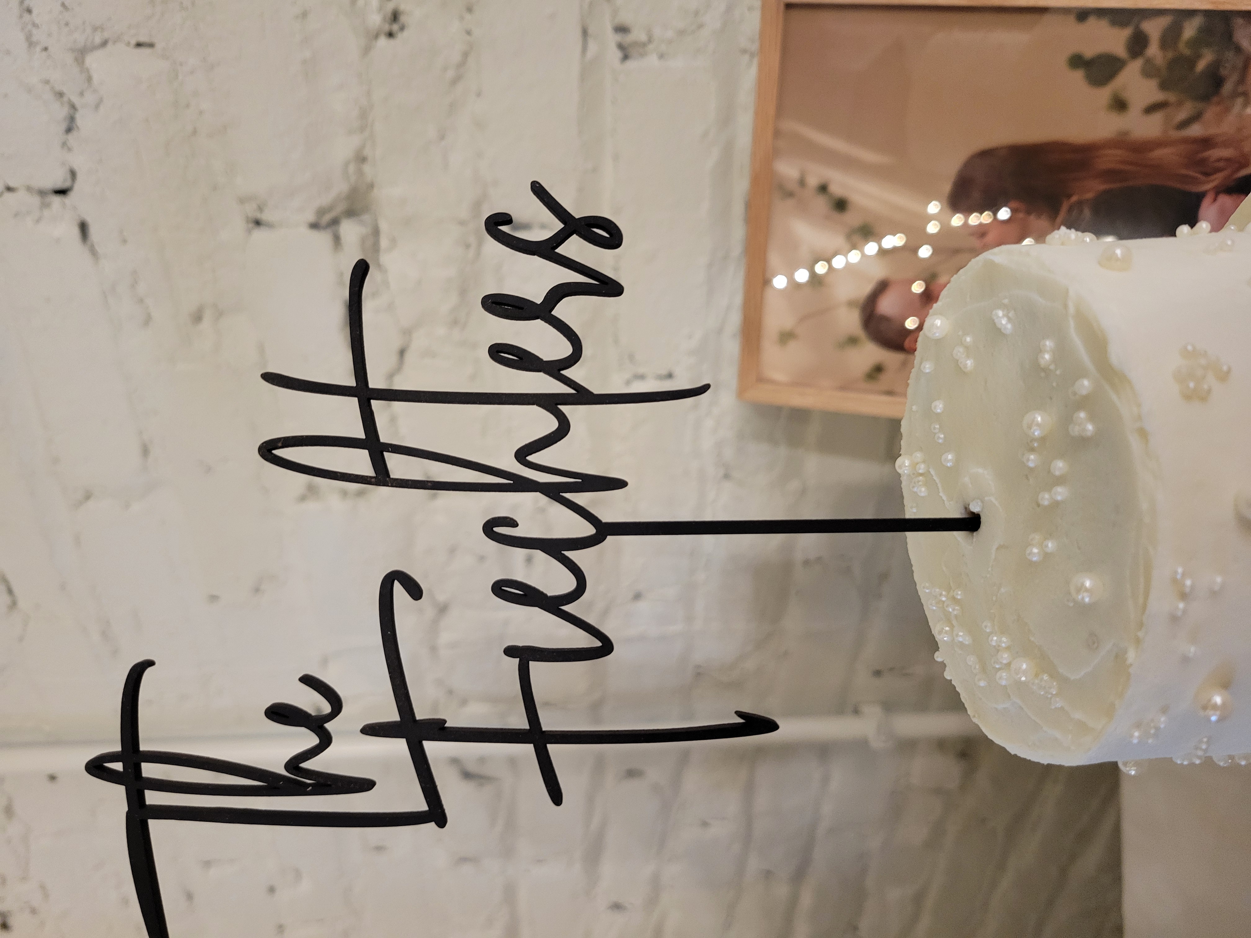 Custom Acrylic & Wood Wedding Cake Toppers – Personalized & Elegant