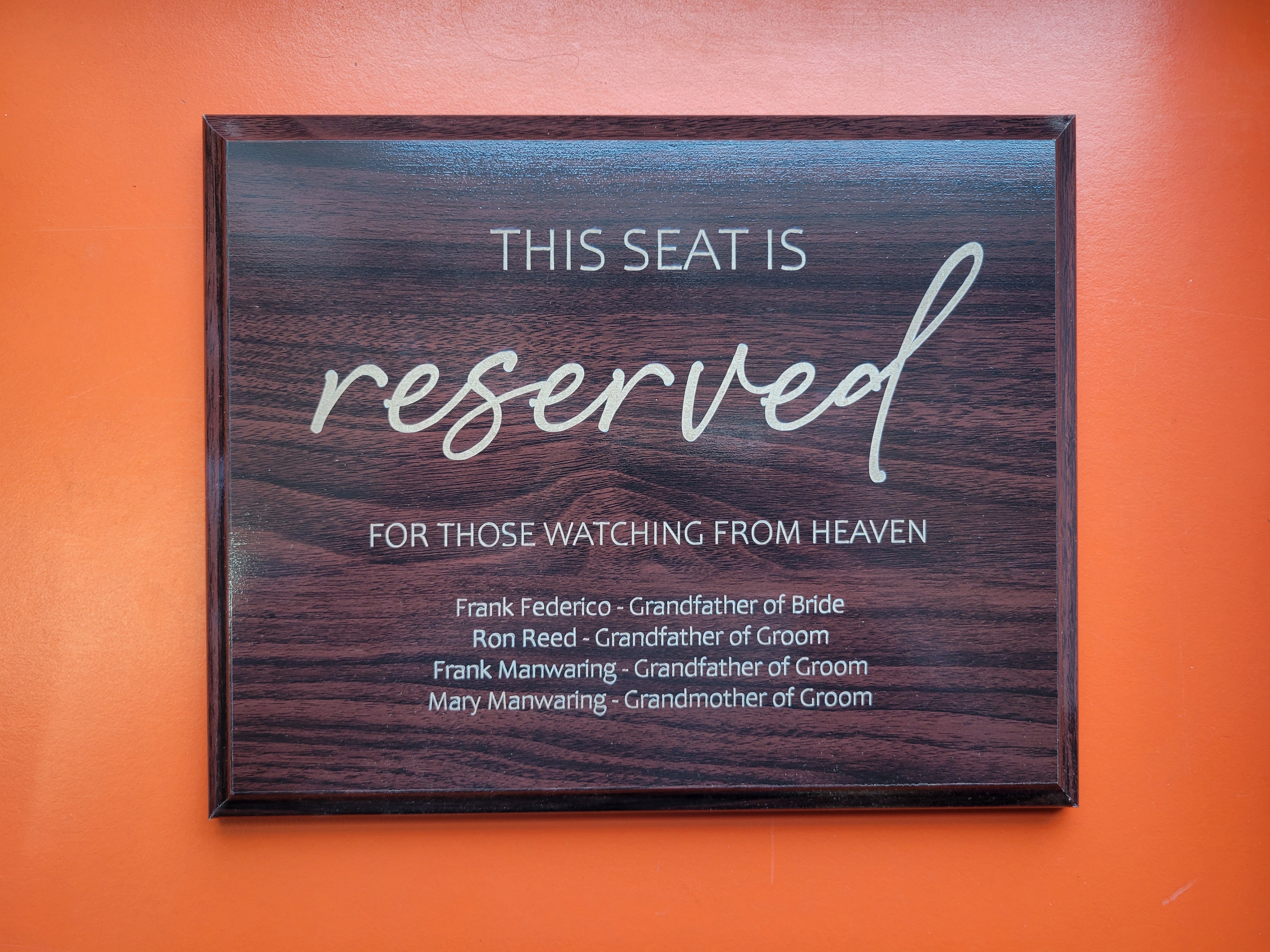 Mahogany Finish Plaque – Custom Engraved Award & Memorial