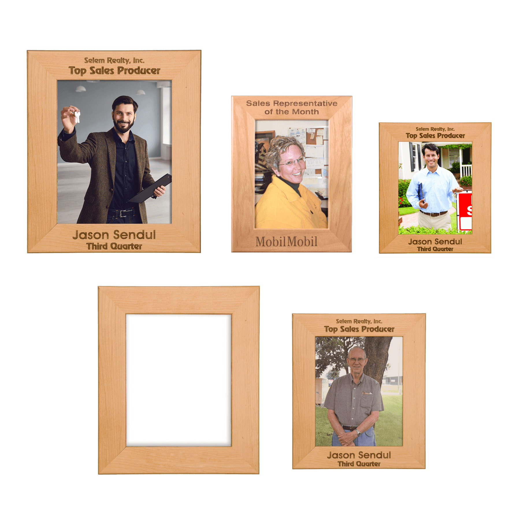 Custom Engraved Picture Frames – Bamboo, Walnut, Alder, or Anodized Aluminum