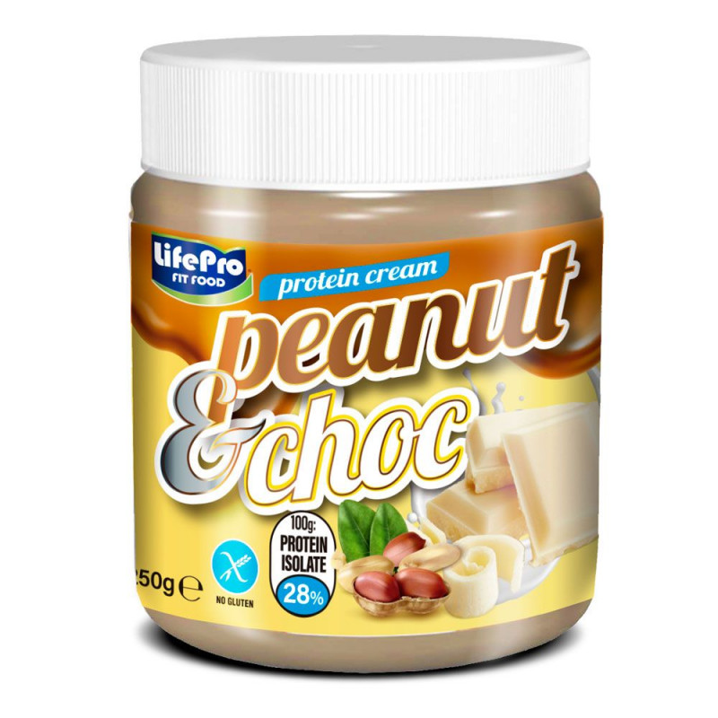 Life Pro Crema de cacahuete y chocolate blanco 250g