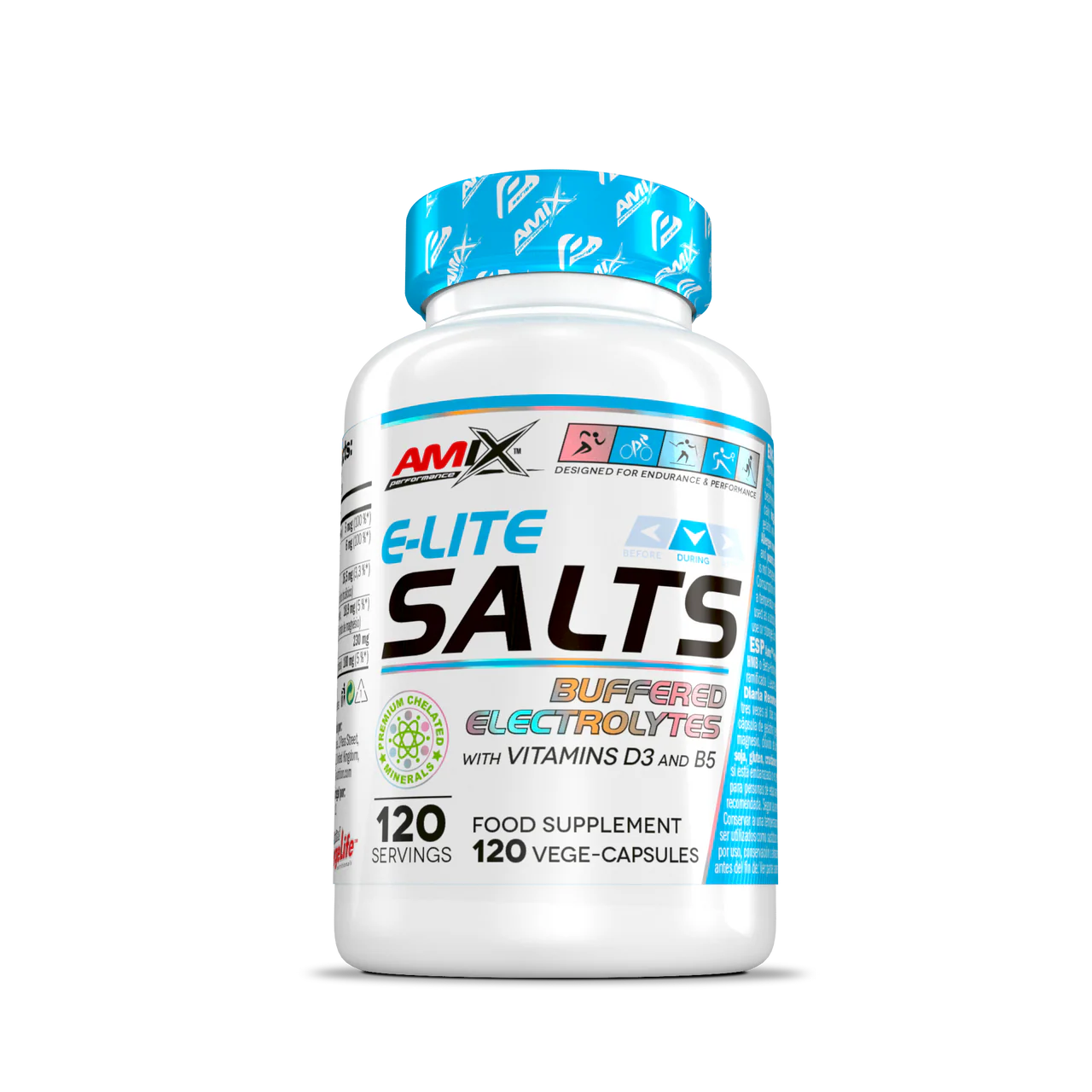 Electrolitos E-lite Salts 120 caps - Amix Performance