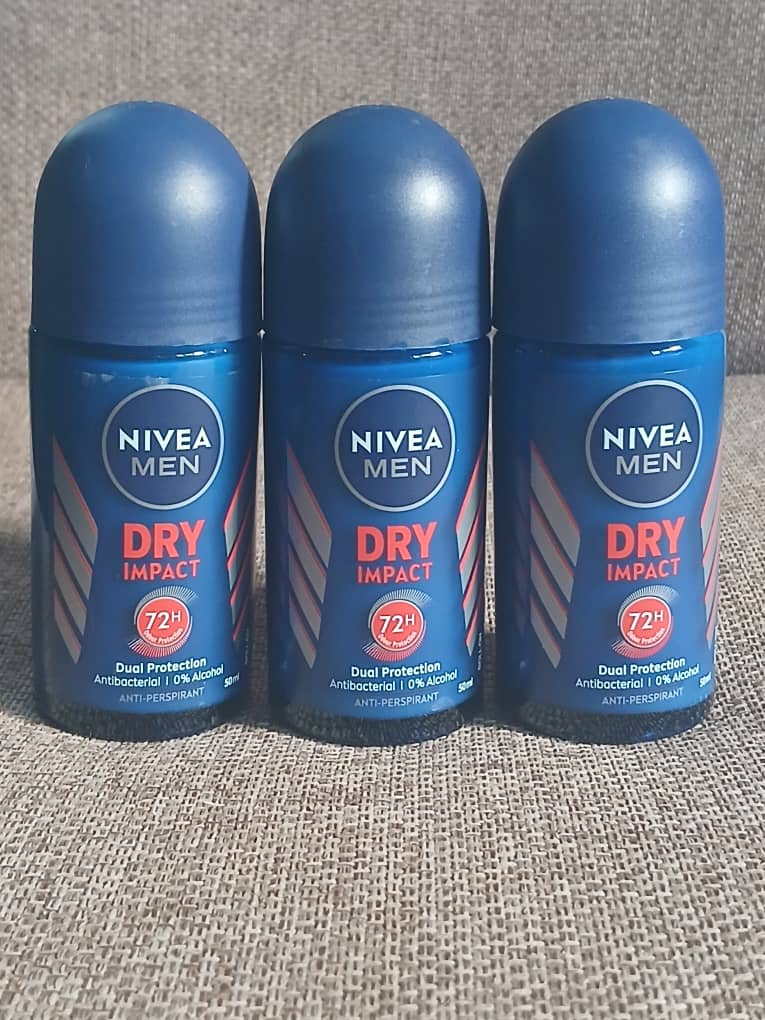 Nivea Men Dry Impact Roll-On Deodorant 3 in a pack