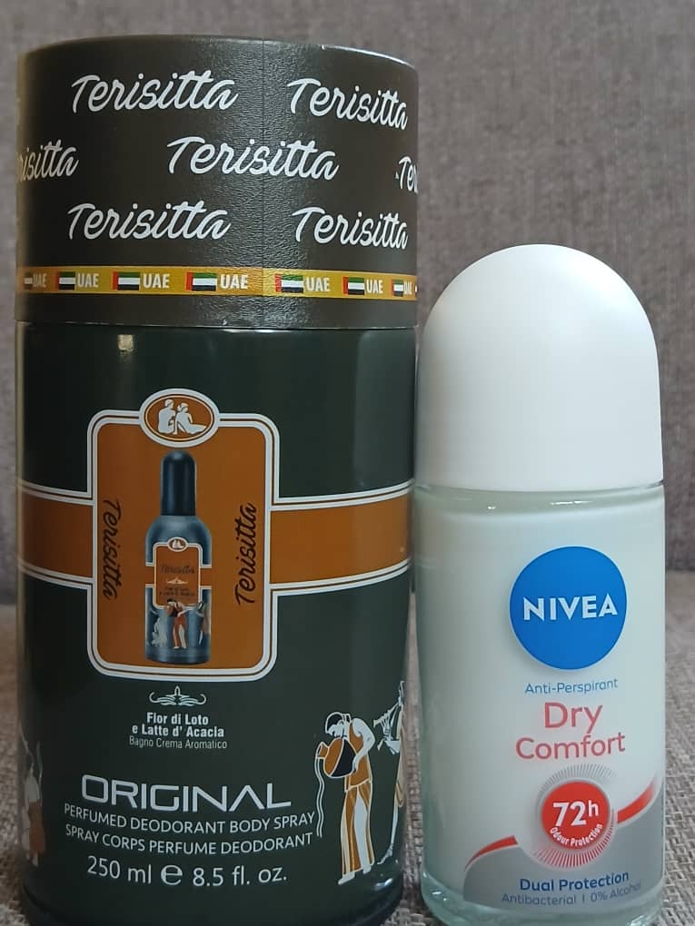 Terisitta Perfumed Deodorant Body Spray & Nivea Dry Comfort