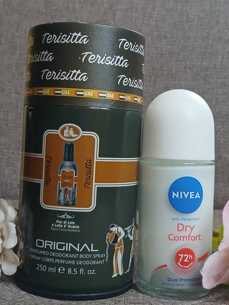 Terisitta Perfumed Deodorant Body Spray & Nivea Dry Comfort