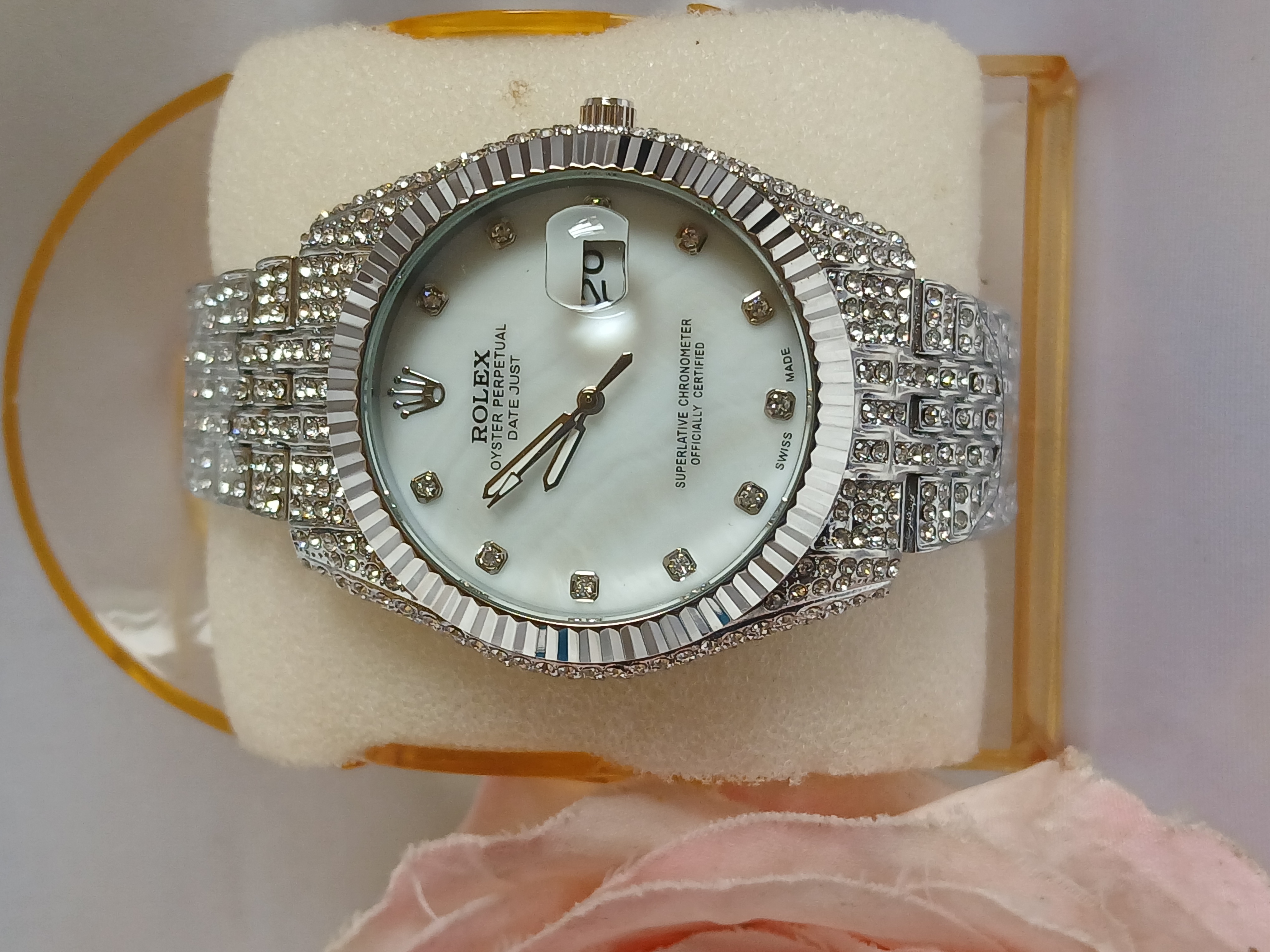 Luxury Diamond-Studded Rolex watch