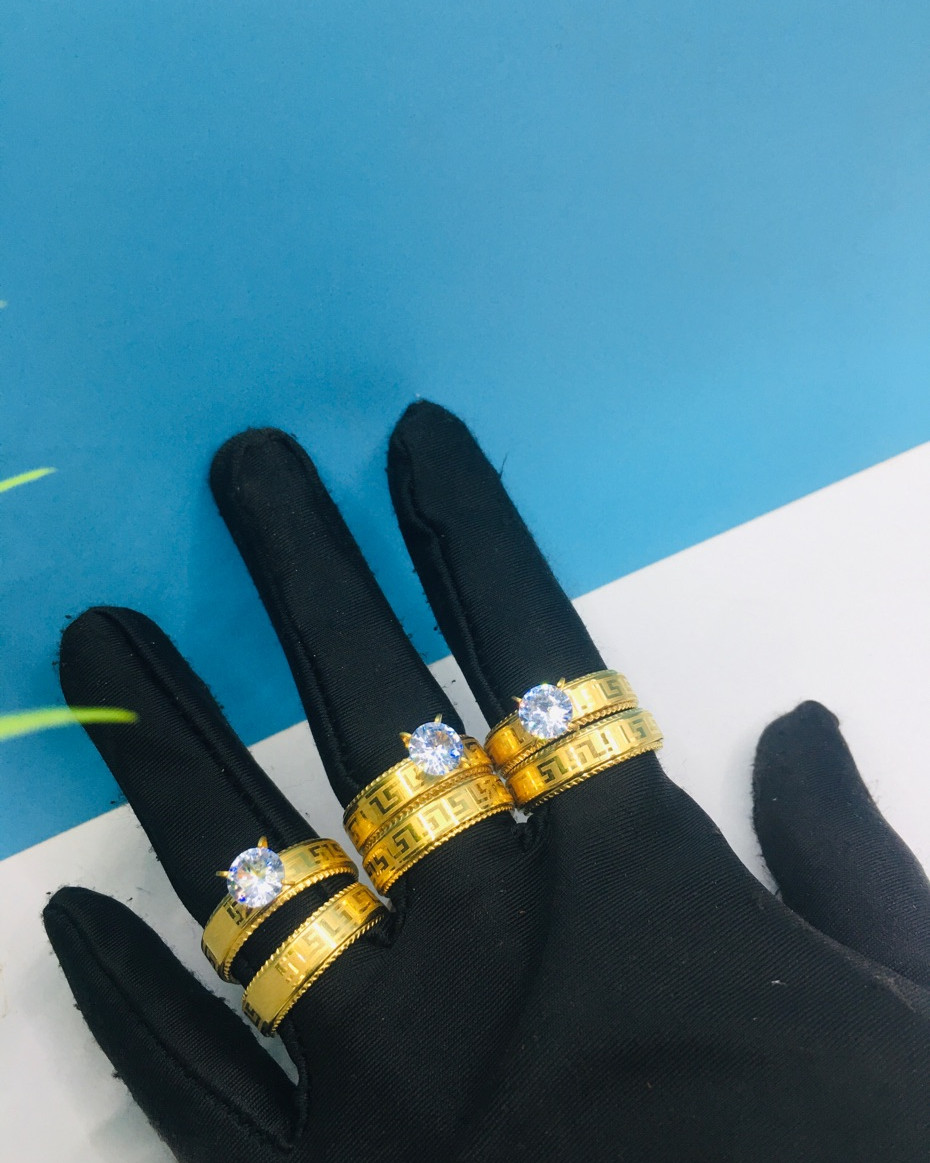 Golden Rings with Gemstones 5k per piece