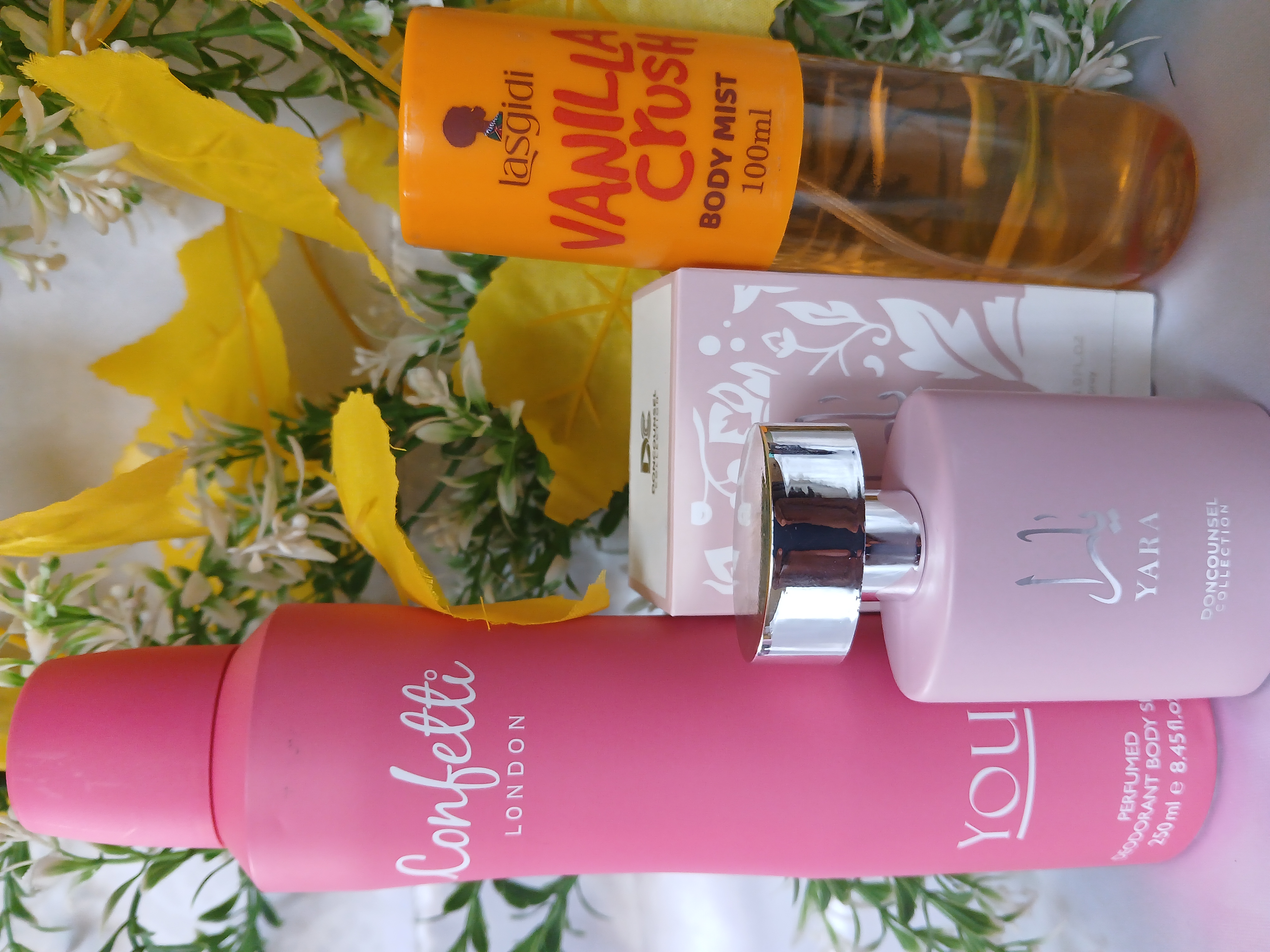 Set of Body Mist and Perfumes