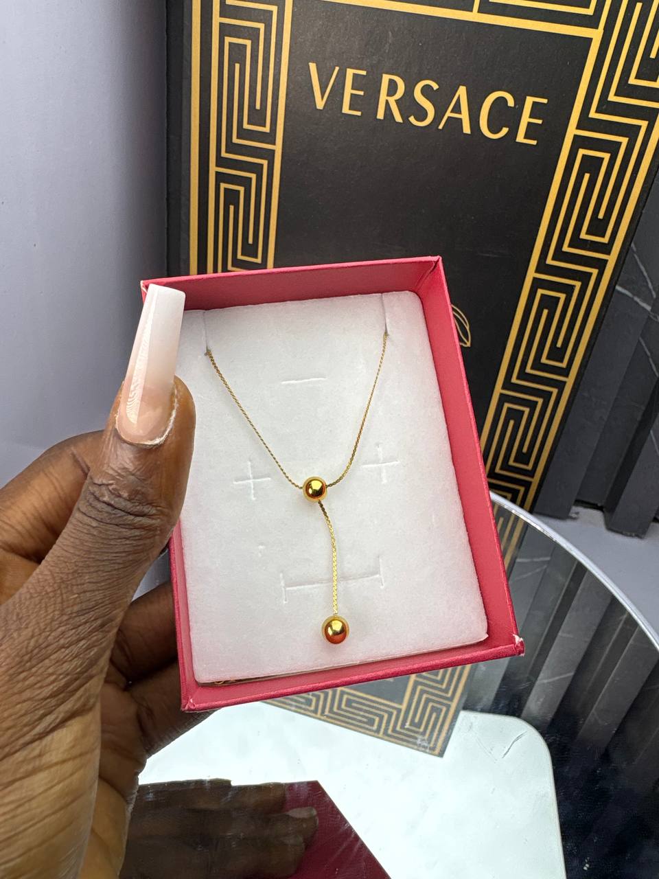 Versace Gold Pendant Necklace