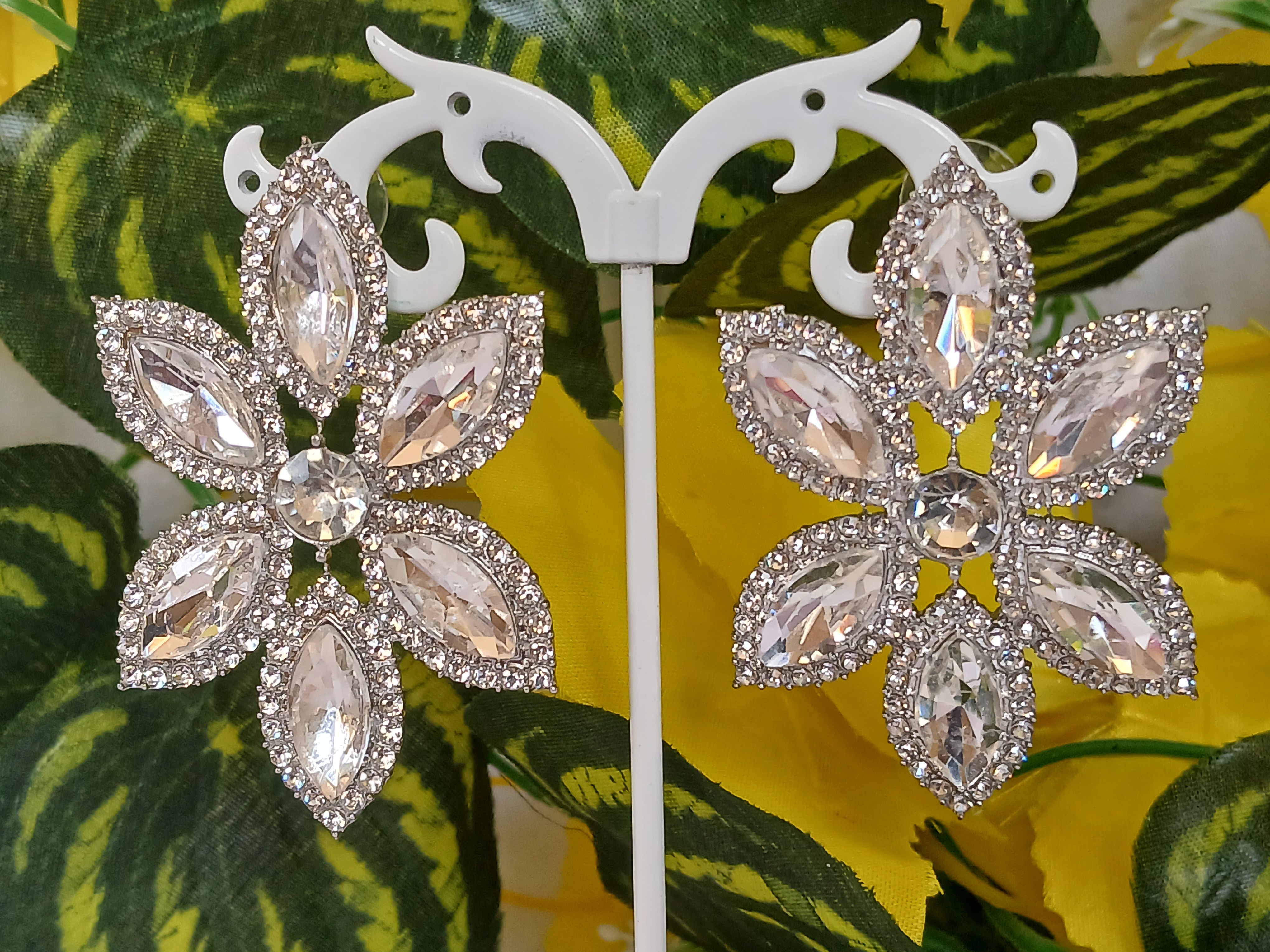 Floral Crystal Earrings