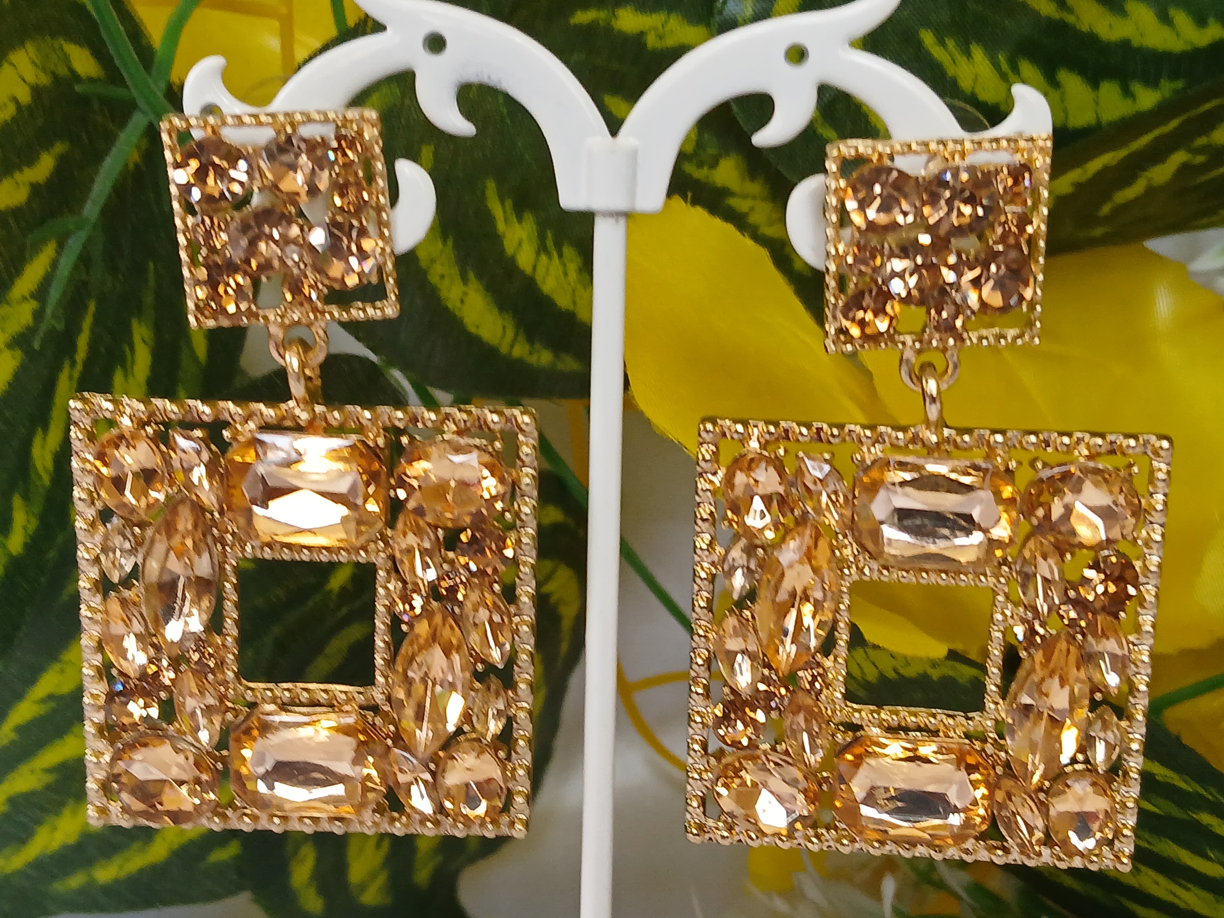 Square Crystal Earrings